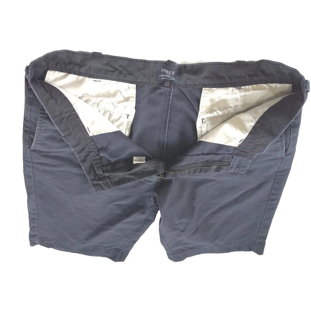 J CREW Rivington Men's Chino short  Size 36 in ‎ Inseam 10 Navy Blue Cotton